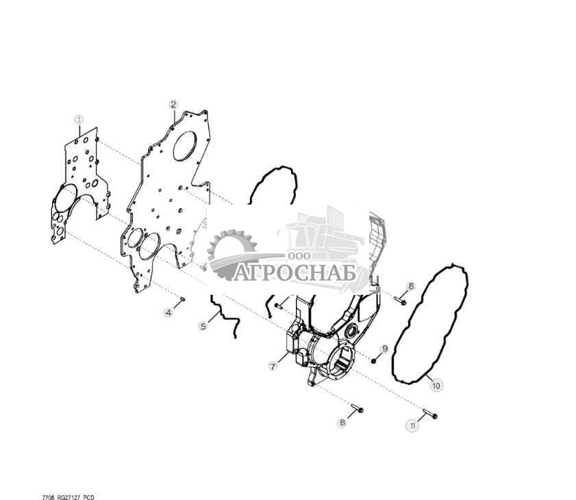 7708 Крышка распределительной шестерни 